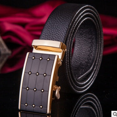 Men's leather factory direct belt buckle leather belt men's automatic belt belt wholesale business