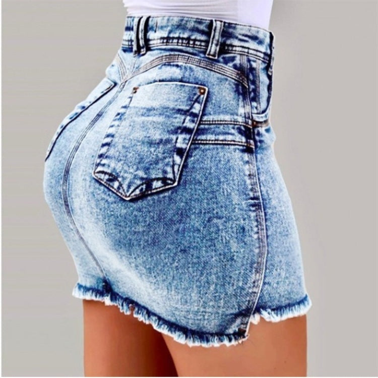 High Waist Sexy Pencil Jeans Skirt