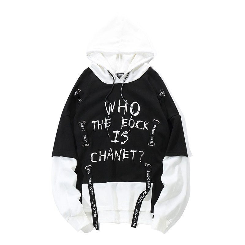 Autumn Men Graffiti Oversize Hoodies Hip-hop Round Neck Cotton Hoodie