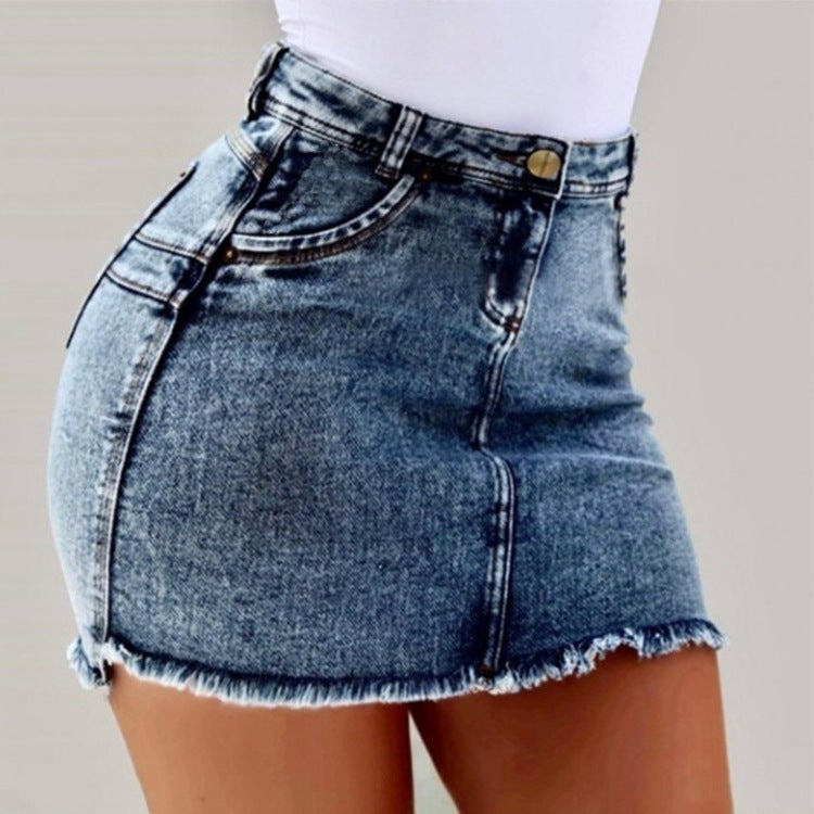 High Waist Sexy Pencil Jeans Skirt