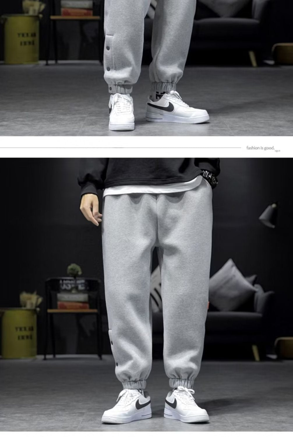 Autumn And Winter Velvet Padded Casual Pants