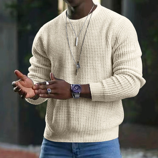 Men's New Youth Round Neck Long Sleeve Pullover Sweater